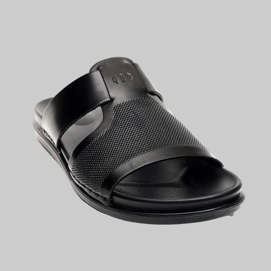 LEATHER SLIPPER - AR-021 BLACK