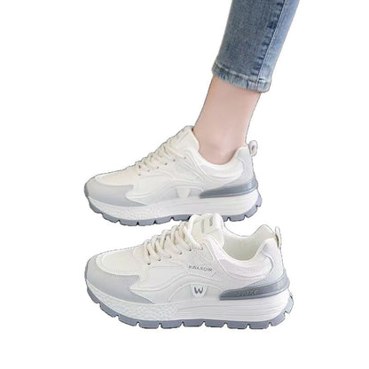 Versatile Womens Leather Shoes With Thick Soles