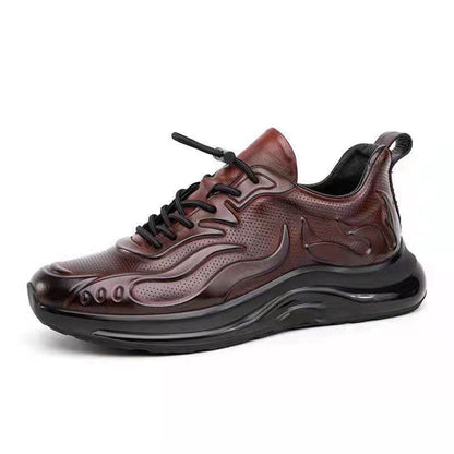 Autumn Leisure Elastic Band Men's Leather Shoes