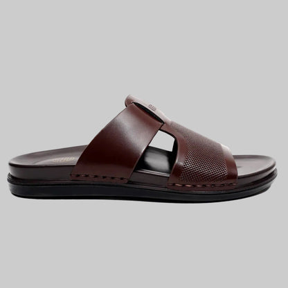 Brown sandal on a white background