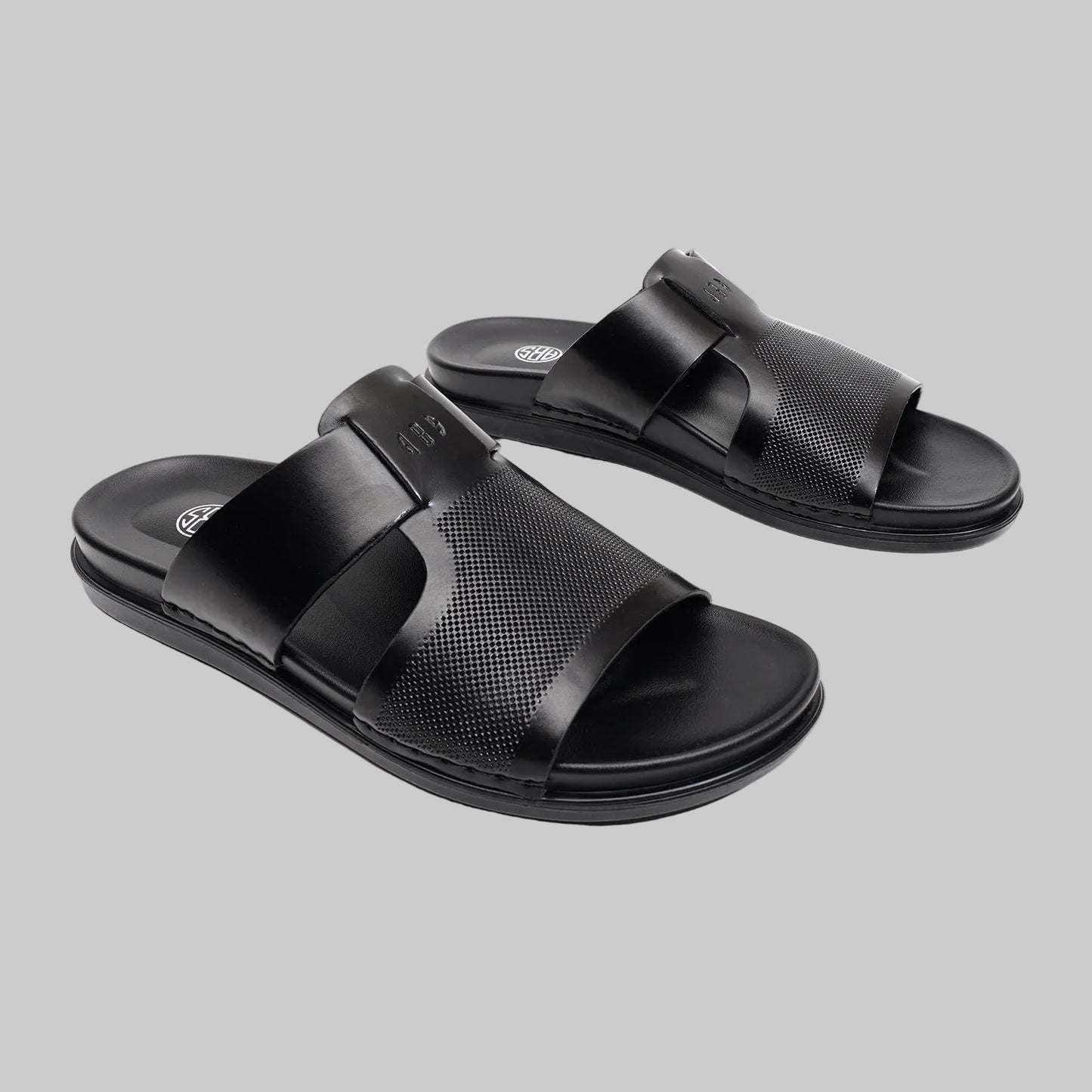 LEATHER SLIPPER - AR-021 BLACK