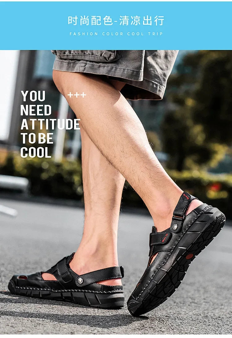 Men Summer Shoes Summer New Outdoor Beach Sandals Comfortable Non Slip Height Increase Sport Sandals Large Size Men Sandals