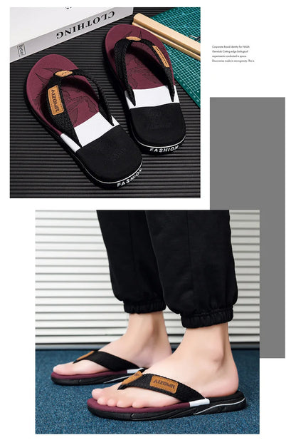 High-end men's flip-flops 2025, anti-slip, wear-resistant, odorless, new summer outerwear flip-flops, beach sandals