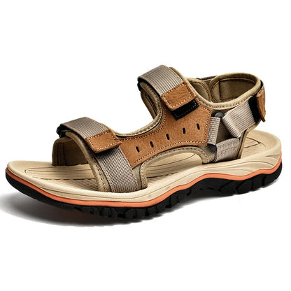 Summer 2025 Mens Sandals Beach Leather Sandals for Men Gladiator Sandals Outdoor Sports Male Summer Shoes Plus Size 38-47