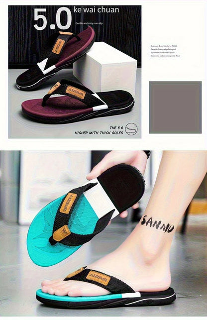 High-end men's flip-flops 2025, anti-slip, wear-resistant, odorless, new summer outerwear flip-flops, beach sandals