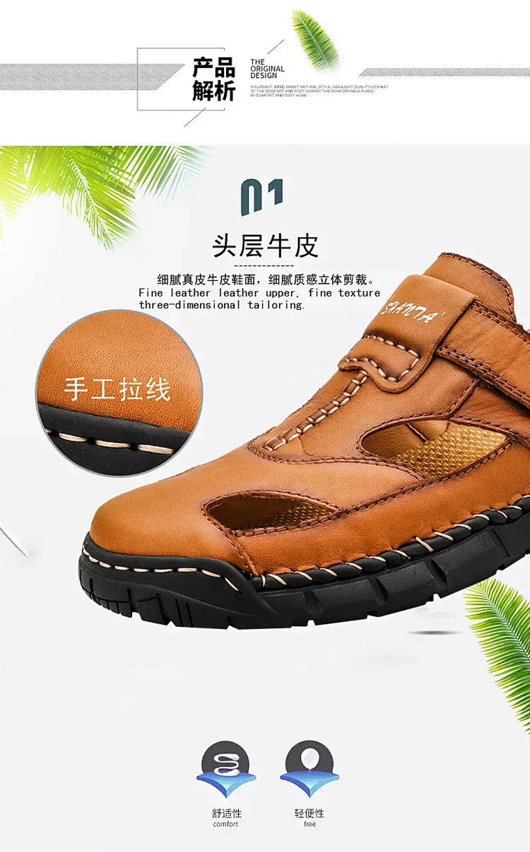 Men Summer Shoes Summer New Outdoor Beach Sandals Comfortable Non Slip Height Increase Sport Sandals Large Size Men Sandals