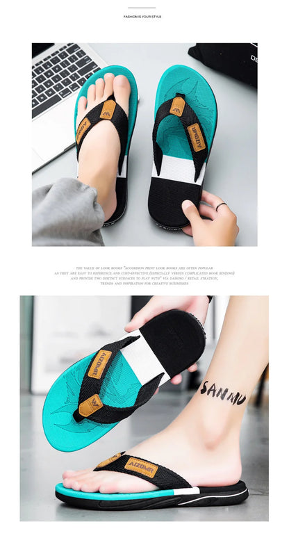 High-end men's flip-flops 2025, anti-slip, wear-resistant, odorless, new summer outerwear flip-flops, beach sandals