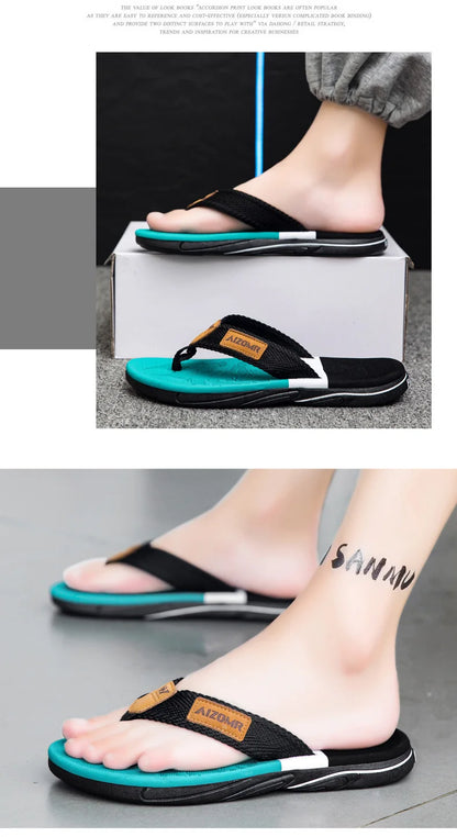 High-end men's flip-flops 2025, anti-slip, wear-resistant, odorless, new summer outerwear flip-flops, beach sandals
