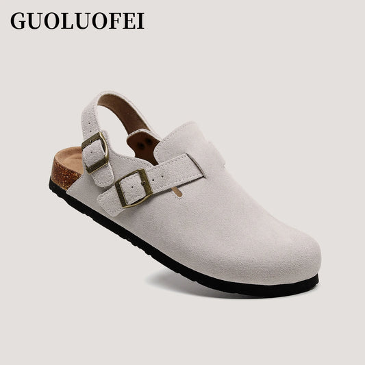 New Birken Clogs for Women Men Dupes Unisex Slip-on Potato Shoes Footbed Suede Cork Clogs and Mules