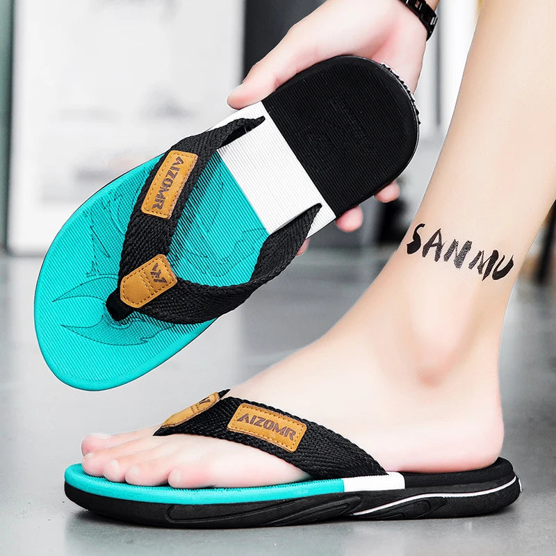 High-end men's flip-flops 2025, anti-slip, wear-resistant, odorless, new summer outerwear flip-flops, beach sandals