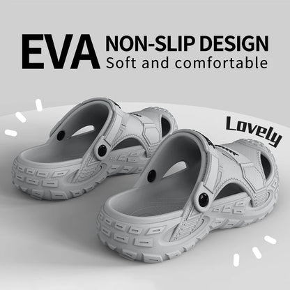EVA sandals for men in summer, thick soft soled for outdoor wear, beach shoes for casual sports, and perforated shoes
