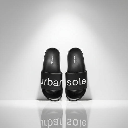 Black slides with 'urban sole' branding on a white background