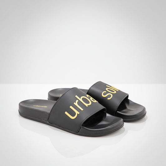 Black slides with 'urban' and 'soul' text on a white background