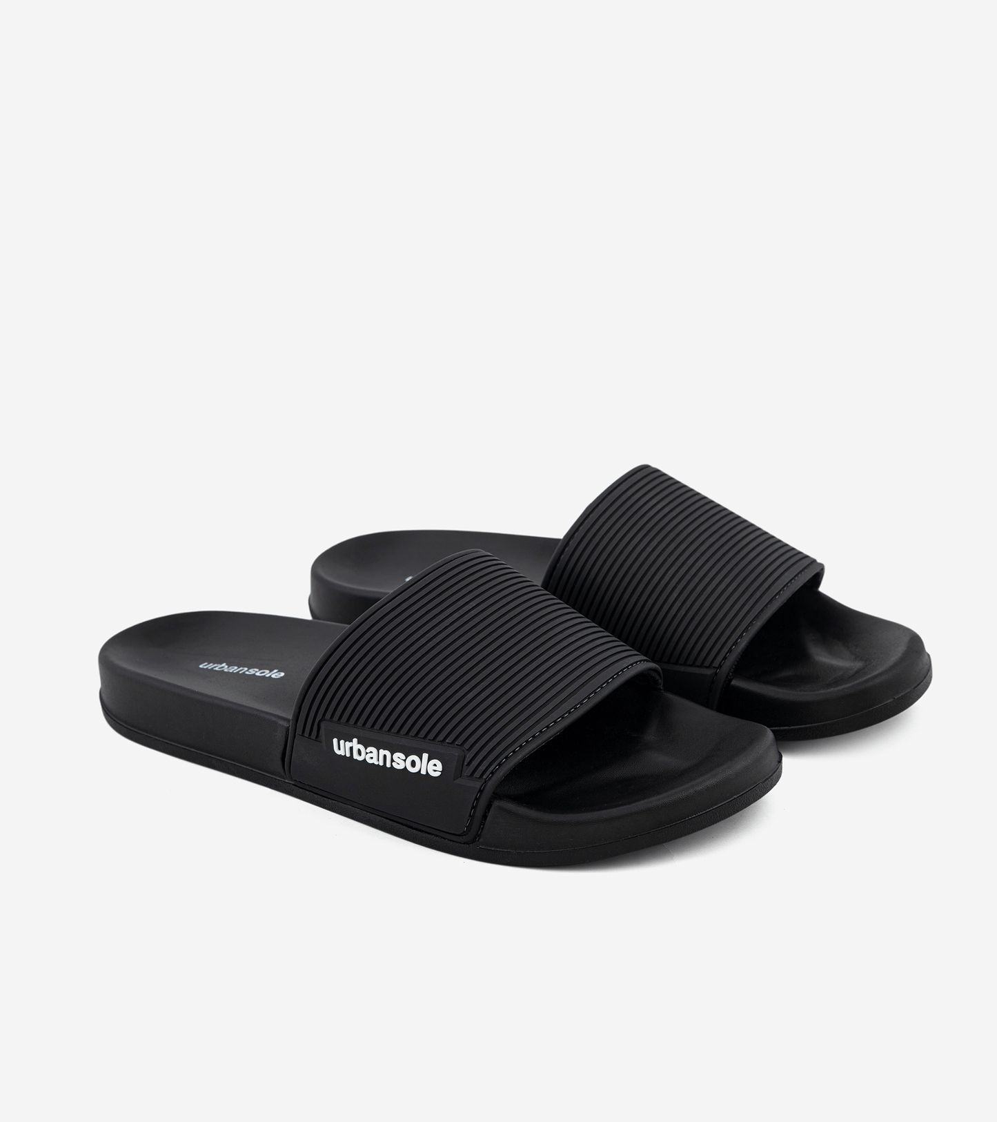Black slides with 'urbansole' branding on a white background